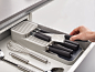 Joseph Joseph - Knife Organiser : A safe, compact method to store a variation of knifes. It’s two-tiered, simple design enables space efficient storage in a compact footprint.