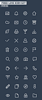 Free Line Icon Set - 40 Icons (SVG, PNG, CHS & ICO) #freeicons #freepsdicons #lineicons #vectoricons #outlineicons: 