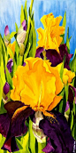 Just outstanding Supreme Sultan Iris painting by Janis Grau