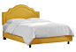 Bedford Nail-Button Bed, French Yellow
