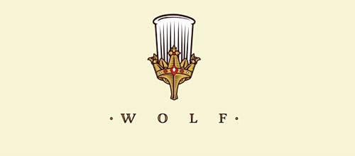 标志设计元素运用实例：狼(2)-设计之家