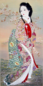 日本和服仕女画