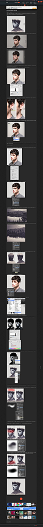 Photoshop制作水墨风格二次曝光头像-设计教程