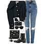 A fashion look from March 2018 featuring tall high waisted jeans, faith connexion skirt and black round toe boots. Browse and shop related looks.