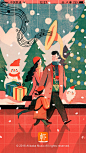 虾米音乐圣诞节启动闪屏海报设计 来源自黄蜂网http://woofeng.cn/