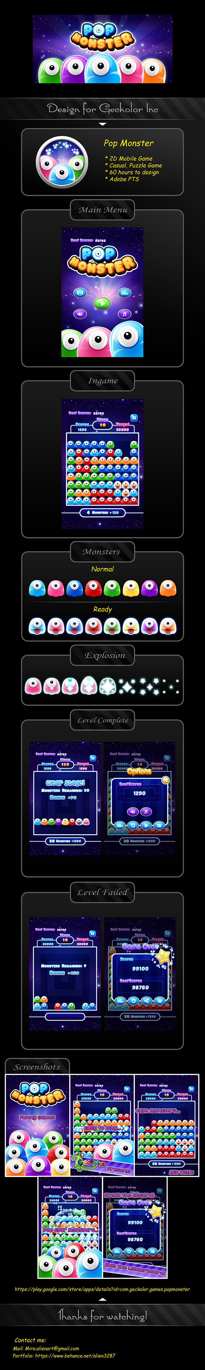 Game UI: Monsters Tr...