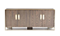 Modrest Galant Modern Oak Antique Brass Buffet by VIG Furniture