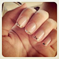 glitter french manicure