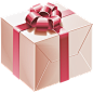 粉色的礼物盒图标