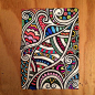 Loopy Tangle Indian Rag paper zen doodle using micron fineliners and coloured with Letraset Promarkers. by Wealie, via Flickr: 