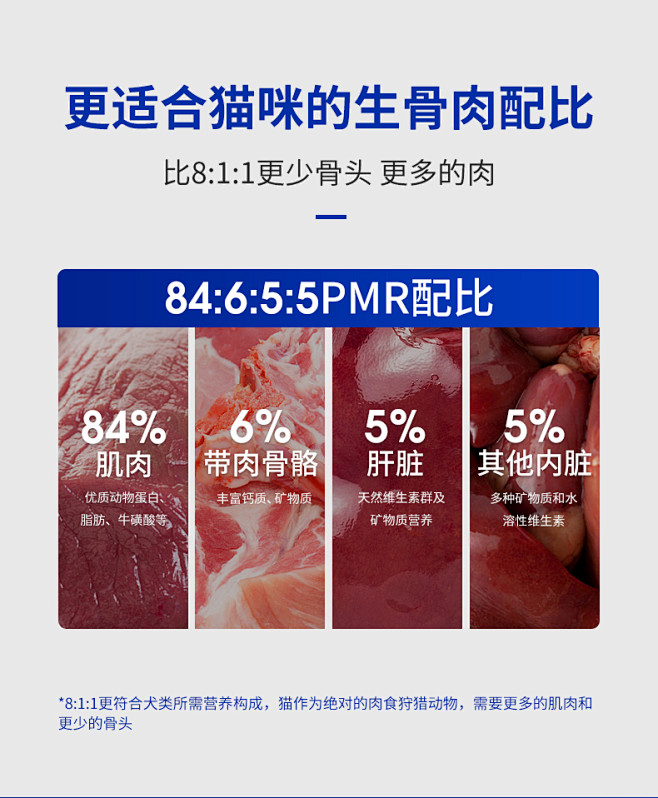 萌宠出动小蓝罐主食罐头猫罐头全价生骨肉白...