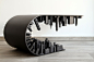 18 Eclectic Furniture Pieces From Design Days Dubai 2017 : Illustrating an urban skyline with skyscrapers, the Wave City limited-edition coffee table by Cypriot designer Stelios Mousarris is made from wood, steel, and 3-D printing techn...