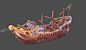 破烂的帆船，损坏的木船，破船残骸 - 交通工具 - 蜗牛模型网 - www.3dsnail.com