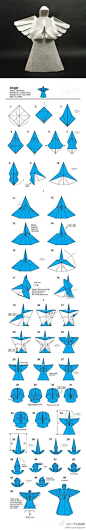 强大的折纸艺术，折天使哦