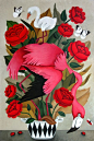 【插画师Yvonne Zomerdijk作品】
—— Flamingo feeling