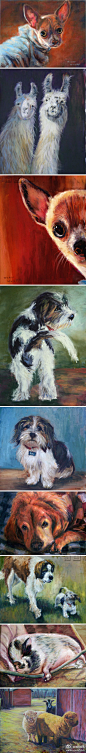 画家Wulff的油画，可爱的动物们········