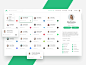 Connections Page. profile web green grey minimal typography design card boards connection ux ui
