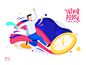 A character illustration of a flash sale ui design 向量 icon 插图