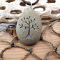 Tree of Life beach stone pendant