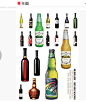 各种酒瓶PSD素材源文件 - 海燕姓汤采集到平面设计-海报/招贴/平面广告 - 花瓣