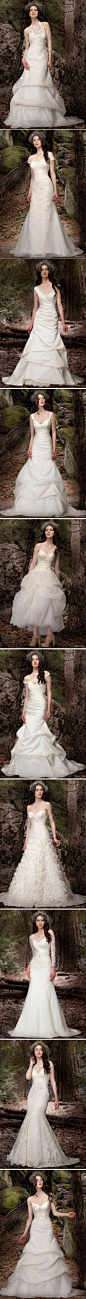 jenny-lee-bridal-spring-2013-wedding-dresses十款森林系婚纱，飘逸蕾丝，轻盈裙摆，仙气十足。