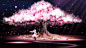 anime girls blue eyes cherry blossoms dark dress wallpaper (#1837064) / Wallbase.cc