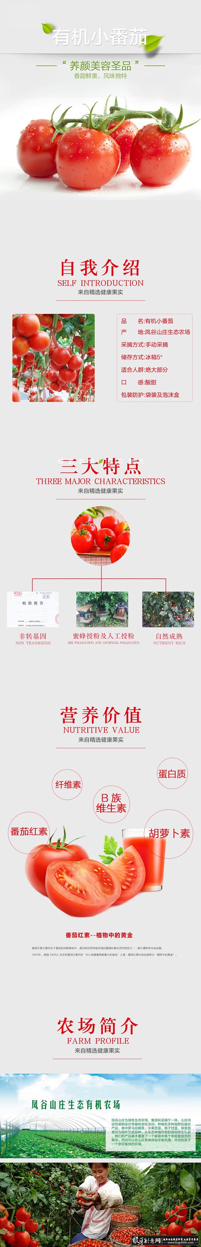 淘宝/电商 小番茄详情页设计PSD 蔬菜...