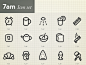 Minimal Icons by hour (7am)