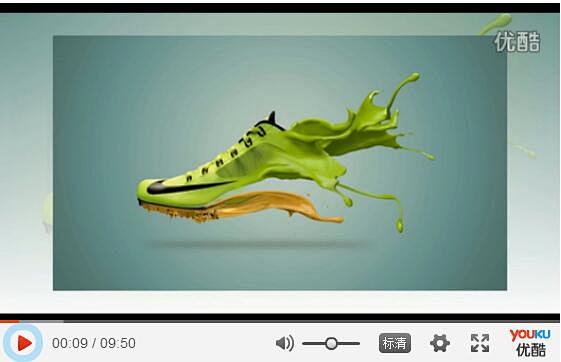 PS视频教程-如何制作一个运动鞋油漆飞溅...