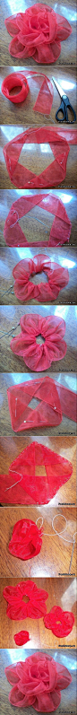 DIY Ribbon Tape Flower-AMAZING!!!: 