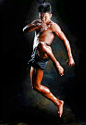 Jumping knee! Muay Thai, Thai Boxing, Thailand, Tours, Entertainment, Sport. Details about Muay Thai in Koh Samui are available here; http://www.islandinfokohsamui.com: 