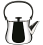 深泽直人为Alessi 设计名为“CHA"的不锈钢茶壶，将日本传统的茶壶赋予新的使用方式变得更加时尚和实用。