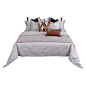 样板房床上用品全套组合样板间软装配套床品高端低调奢华高档布艺-淘宝网