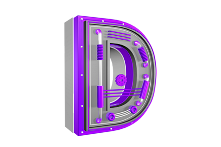3D吧吧素材详情-创意C4D机械风立体字...