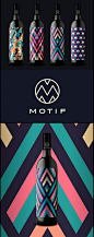 Motif wine packaging. Wonder if it tastes as great as it looks.