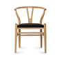 Y椅 黑色革 Wishbone chair 瓦格纳 中国椅 叉骨椅 义骨椅