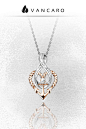 Infinite Love Two-tone Heart Necklace With Anchor Inspiration