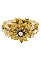 Miriam Haskell 'Legacy' Floral & Glass Pearl Hinged Cuff *drool*