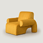 北欧ins现代简约轻奢复古设计师布艺艺术创意型小户型单人沙发椅