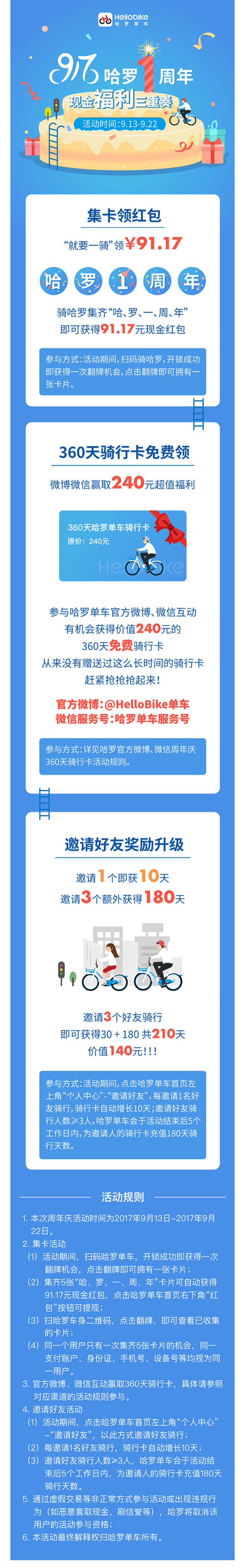 共享单车活动h5-周年庆