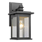 ChloeLighting - Tristan 1-Light Outdoor Wall Sconce, Black, 12" - Outdoor Wall Lights And Sconces