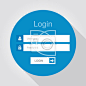 Login interface - username and password, flat design #按钮#