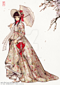 Plume Hanbok Dress : Plume Hanbok DressDigital drawing, 2015