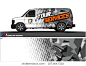 Van Graphic vector for vinyl wrap. Abstract grunge with camouflage background