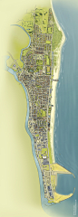 Great Yarmouth Illustrated map : Illustrated map of Gt Yarmouth, England