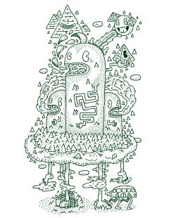 化身孤岛的小龙虾采集到jacob livengood抽象插画艺术