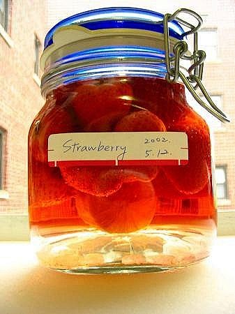 【自制草莓酒】材料：草莓500g 柠檬：...