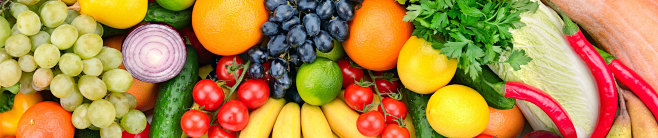 新鲜的水果和蔬菜