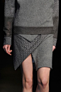 Geometric fashion details - clean asymmetric cut & micro patterns // Prabal Gurung Fall 2014衣摆设计 下摆设计  服饰细节  成衣细节