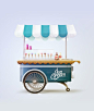 Ice Cream Cart illustration by Tibor Tovt, via Behance: 